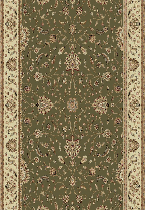 traditional green rug